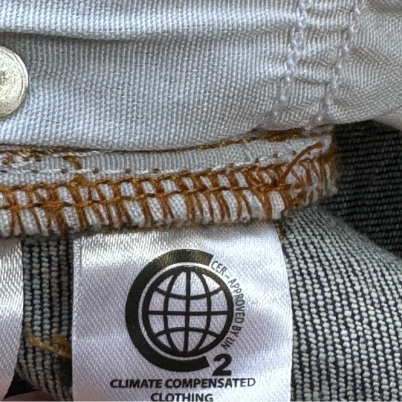 Ganni Mid Rise Dark Wash Jeans Like New, Size 26, 32” Inseam - Picture 6 of 9